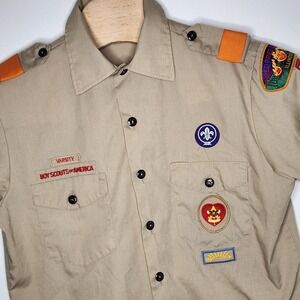 1980's -90's Official Boy Scout Uniform Men's Size M Shirt - Illinois‎